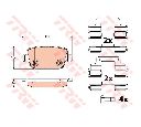 Set placute frana,frana disc TRW GDB1708 Set placute frana,frana disc TRW GDB1708