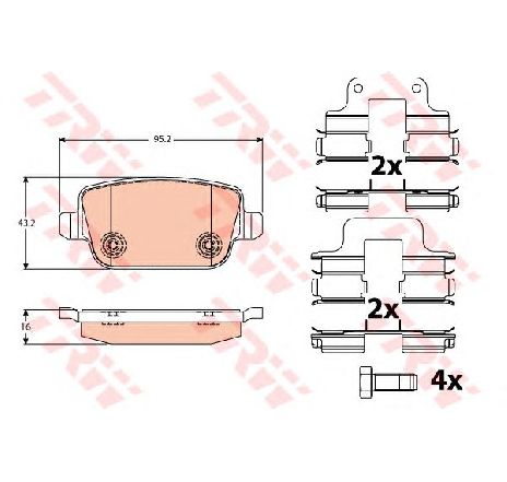 Set placute frana,frana disc TRW GDB1709 Set placute frana,frana disc TRW GDB1709