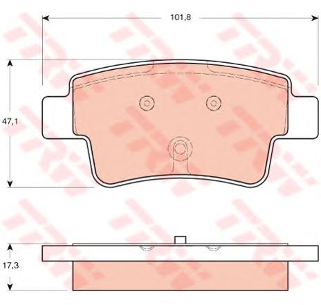 Set placute frana,frana disc TRW GDB1714 Set placute frana,frana disc TRW GDB1714