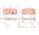 Set placute frana,frana disc TRW GDB1716