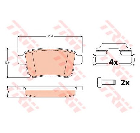 Set placute frana,frana disc TRW GDB1786</br>Piesa auto pentru Frana disc Set placute frana,frana disc TRW GDB1786</br>Piesa auto pentru Frana disc