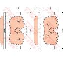 Set placute frana,frana disc TRW GDB1827