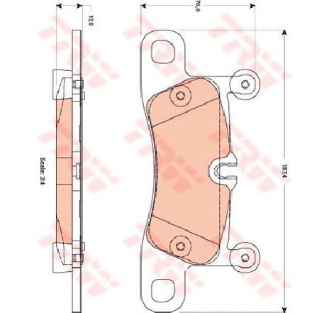Set placute frana,frana disc TRW GDB1875 Set placute frana,frana disc TRW GDB1875