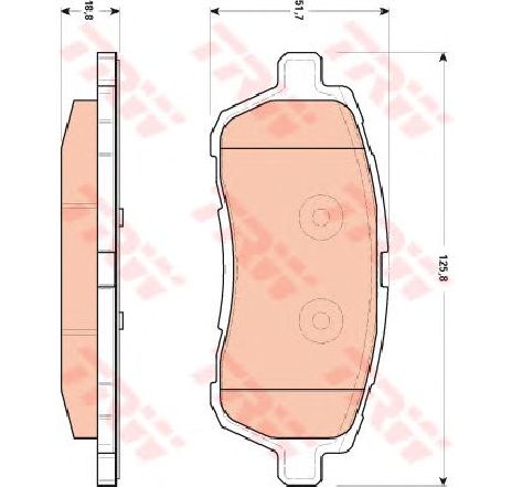 Set placute frana,frana disc TRW GDB1893 Set placute frana,frana disc TRW GDB1893