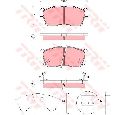 Set placute frana,frana disc TRW GDB3236