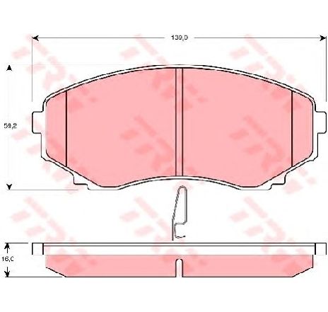 Set placute frana,frana disc TRW GDB3255 Set placute frana,frana disc TRW GDB3255