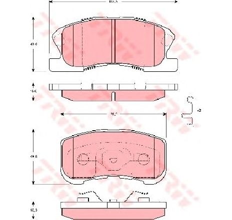 Set placute frana,frana disc TRW GDB3266</br>Piesa auto pentru Frana disc Set placute frana,frana disc TRW GDB3266</br>Piesa auto pentru Frana disc
