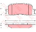 Set placute frana,frana disc TRW GDB3374