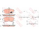 Set placute frana,frana disc TRW GDB3375