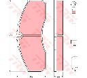 Set placute frana,frana disc TRW GDB3385