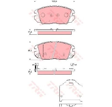 Set placute frana,frana disc TRW GDB3409 Set placute frana,frana disc TRW GDB3409