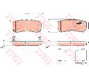 Set placute frana,frana disc TRW GDB3419