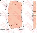 Set placute frana,frana disc TRW GDB3473