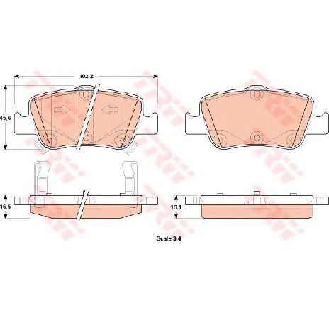 Set placute frana,frana disc TRW GDB3480</br>Piesa auto pentru Frana disc Set placute frana,frana disc TRW GDB3480</br>Piesa auto pentru Frana disc