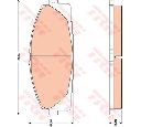 Set placute frana,frana disc TRW GDB3485