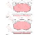 Set placute frana,frana disc TRW GDB905