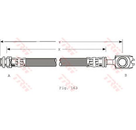 Furtun frana QWP WBH115</br>Piesa auto pentru Frana de performanta Furtun frana QWP WBH115</br>Piesa auto pentru Frana de performanta