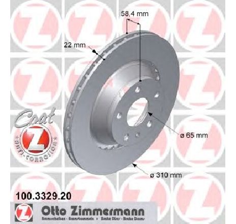 Disc frana ZIMMERMANN 100.3329.20 Disc frana ZIMMERMANN 100.3329.20