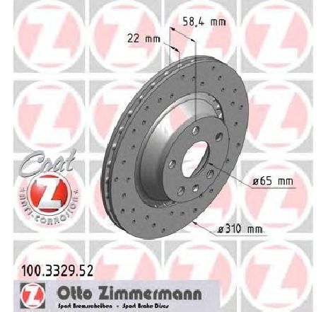 Disc frana ZIMMERMANN 100.3329.52</br>Piesa auto pentru Frana disc Disc frana ZIMMERMANN 100.3329.52</br>Piesa auto pentru Frana disc