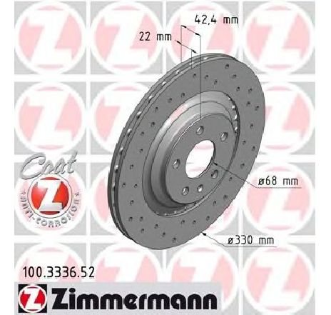 Disc frana ZIMMERMANN 100.3336.52</br>Piesa auto pentru Frana disc Disc frana ZIMMERMANN 100.3336.52</br>Piesa auto pentru Frana disc