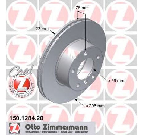 Disc frana ZIMMERMANN 150.1284.20</br>Piesa auto pentru Frana disc Disc frana ZIMMERMANN 150.1284.20</br>Piesa auto pentru Frana disc