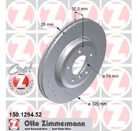 Disc frana ZIMMERMANN 150.1294.52</br>Piesa auto pentru Frana disc Disc frana ZIMMERMANN 150.1294.52</br>Piesa auto pentru Frana disc