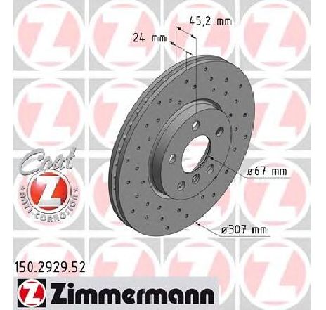 Disc frana ZIMMERMANN 150.2929.52</br>Piesa auto pentru Frana disc Disc frana ZIMMERMANN 150.2929.52</br>Piesa auto pentru Frana disc