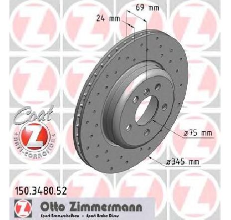 Disc frana ZIMMERMANN 150.3480.52 Disc frana ZIMMERMANN 150.3480.52