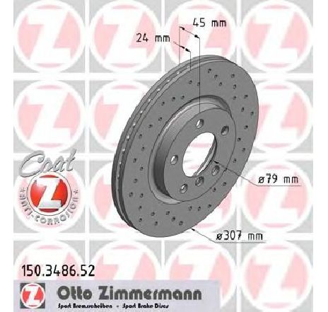 Disc frana ZIMMERMANN 150.3486.52 Disc frana ZIMMERMANN 150.3486.52