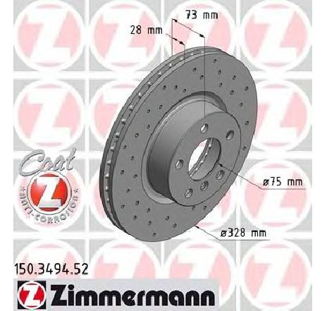 Disc frana ZIMMERMANN 150.3494.52</br>Piesa auto pentru Frana disc Disc frana ZIMMERMANN 150.3494.52</br>Piesa auto pentru Frana disc
