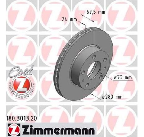 Disc frana ZIMMERMANN 180.3013.20 Disc frana ZIMMERMANN 180.3013.20