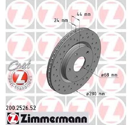 Disc frana ZIMMERMANN 200.2526.52</br>Piesa auto pentru Frana disc Disc frana ZIMMERMANN 200.2526.52</br>Piesa auto pentru Frana disc