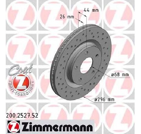 Disc frana ZIMMERMANN 200.2527.52 Disc frana ZIMMERMANN 200.2527.52