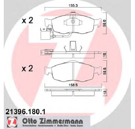 Set placute frana,frana disc ZIMMERMANN 21396.180.1</br>Piesa auto pentru Frana disc Set placute frana,frana disc ZIMMERMANN 21396.180.1</br>Piesa auto pentru Frana disc