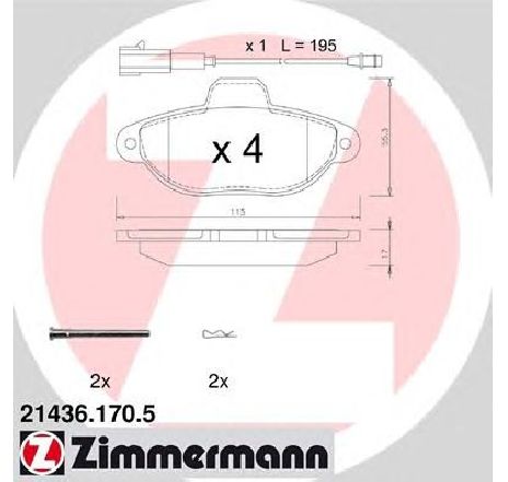 Set placute frana,frana disc ZIMMERMANN 21436.170.5</br>Piesa auto pentru Frana disc Set placute frana,frana disc ZIMMERMANN 21436.170.5</br>Piesa auto pentru Frana disc