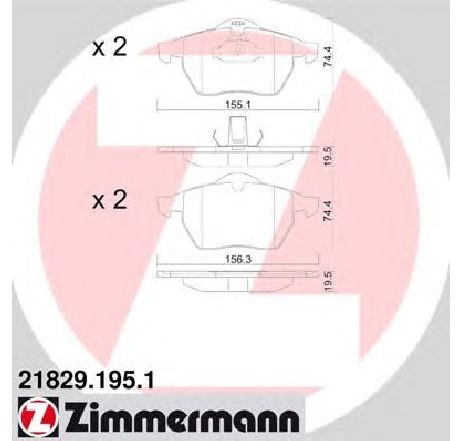 Set placute frana,frana disc ZIMMERMANN 21829.195.1</br>Piesa auto pentru Frana disc Set placute frana,frana disc ZIMMERMANN 21829.195.1</br>Piesa auto pentru Frana disc