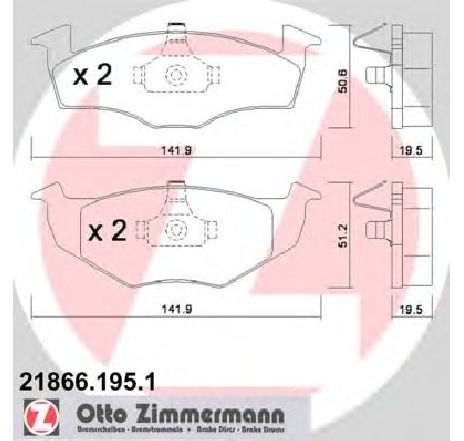 Set placute frana,frana disc ZIMMERMANN 21866.195.1</br>Piesa auto pentru Frana disc Set placute frana,frana disc ZIMMERMANN 21866.195.1</br>Piesa auto pentru Frana disc