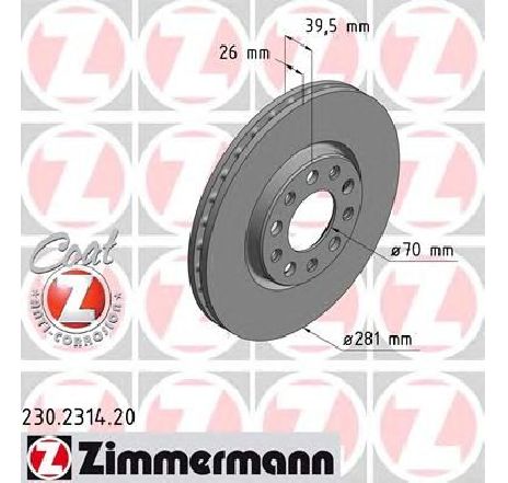 Disc frana ZIMMERMANN 230.2314.52</br>Piesa auto pentru Frana disc Disc frana ZIMMERMANN 230.2314.52</br>Piesa auto pentru Frana disc