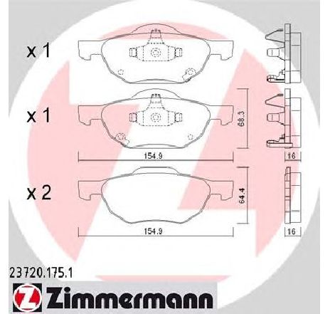 Set placute frana,frana disc ZIMMERMANN 23720.175.1</br>Piesa auto pentru Frana disc Set placute frana,frana disc ZIMMERMANN 23720.175.1</br>Piesa auto pentru Frana disc