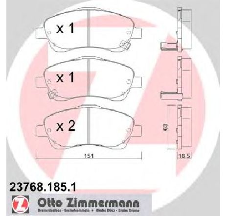 Set placute frana,frana disc ZIMMERMANN 23768.185.1</br>Piesa auto pentru Frana disc Set placute frana,frana disc ZIMMERMANN 23768.185.1</br>Piesa auto pentru Frana disc