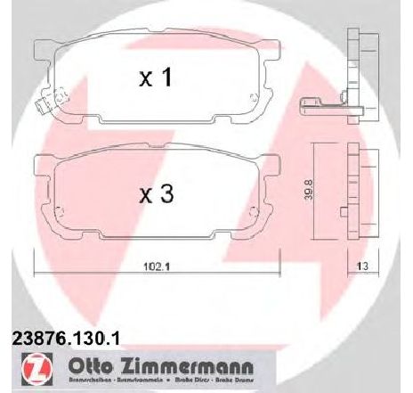 Set placute frana,frana disc ZIMMERMANN 23876.130.1</br>Piesa auto pentru Frana disc Set placute frana,frana disc ZIMMERMANN 23876.130.1</br>Piesa auto pentru Frana disc