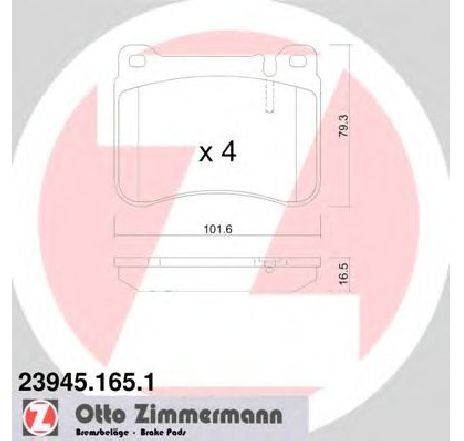 Set placute frana,frana disc ZIMMERMANN 23945.165.1</br>Piesa auto pentru Frana disc Set placute frana,frana disc ZIMMERMANN 23945.165.1</br>Piesa auto pentru Frana disc
