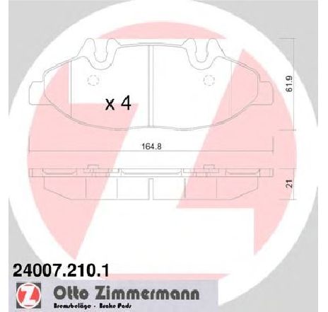 Set placute frana,frana disc ZIMMERMANN 24007.210.1</br>Piesa auto pentru Frana disc Set placute frana,frana disc ZIMMERMANN 24007.210.1</br>Piesa auto pentru Frana disc