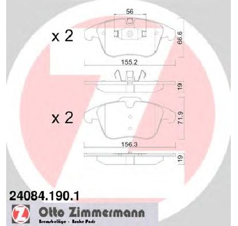 Set placute frana,frana disc ZIMMERMANN 24084.190.1</br>Piesa auto pentru Frana disc Set placute frana,frana disc ZIMMERMANN 24084.190.1</br>Piesa auto pentru Frana disc