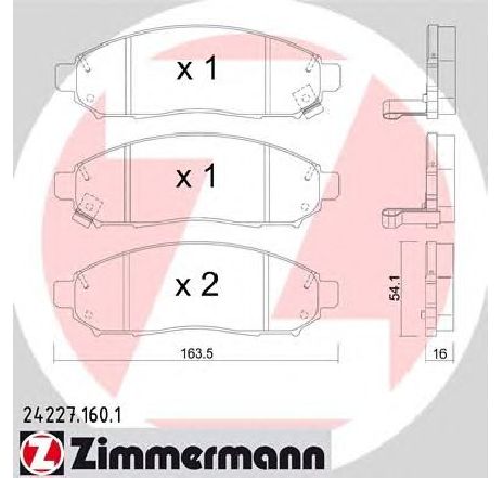 Set placute frana,frana disc ZIMMERMANN 24227.160.1</br>Piesa auto pentru Frana disc Set placute frana,frana disc ZIMMERMANN 24227.160.1</br>Piesa auto pentru Frana disc