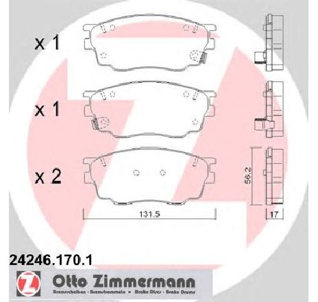 Set placute frana,frana disc ZIMMERMANN 24246.170.1</br>Piesa auto pentru Frana disc Set placute frana,frana disc ZIMMERMANN 24246.170.1</br>Piesa auto pentru Frana disc