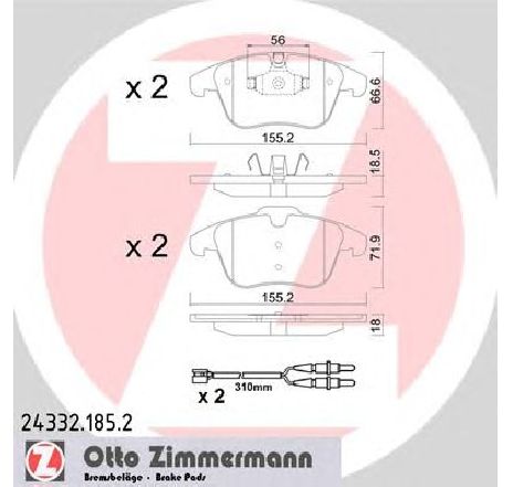 Set placute frana,frana disc ZIMMERMANN 24332.185.2</br>Piesa auto pentru Frana disc Set placute frana,frana disc ZIMMERMANN 24332.185.2</br>Piesa auto pentru Frana disc