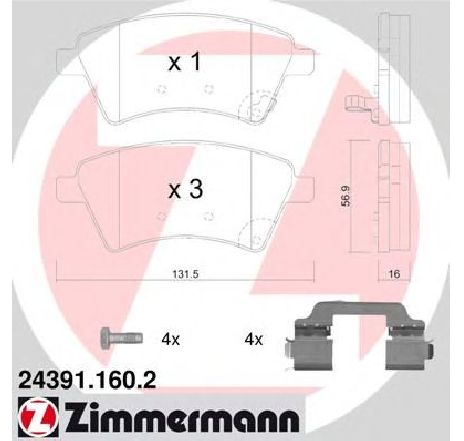 Set placute frana,frana disc ZIMMERMANN 24391.160.2</br>Piesa auto pentru Frana disc Set placute frana,frana disc ZIMMERMANN 24391.160.2</br>Piesa auto pentru Frana disc