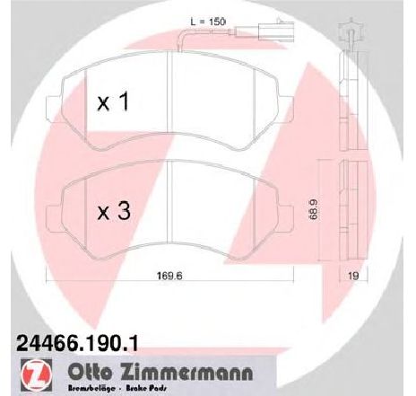 Set placute frana,frana disc ZIMMERMANN 24466.190.1</br>Piesa auto pentru Frana disc Set placute frana,frana disc ZIMMERMANN 24466.190.1</br>Piesa auto pentru Frana disc