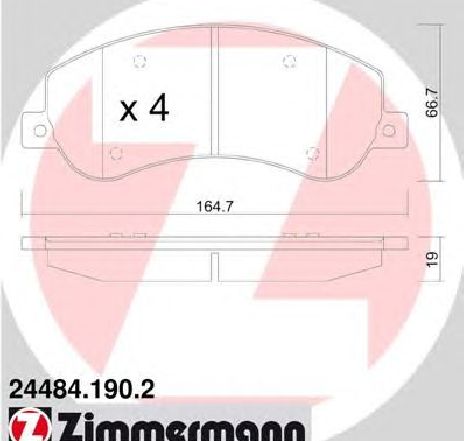 Set placute frana,frana disc ZIMMERMANN 24484.190.2</br>Piesa auto pentru Piese de service/ Inspectie / Intretinere Set placute frana,frana disc ZIMMERMANN 24484.190.2</br>Piesa auto pentru Piese de service/ Inspectie / Intretinere